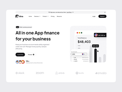 Financial Payment Landing - Hero Section design financial financial payment fintech fintech design hero section landing page payment startup uiux web design xenity ui