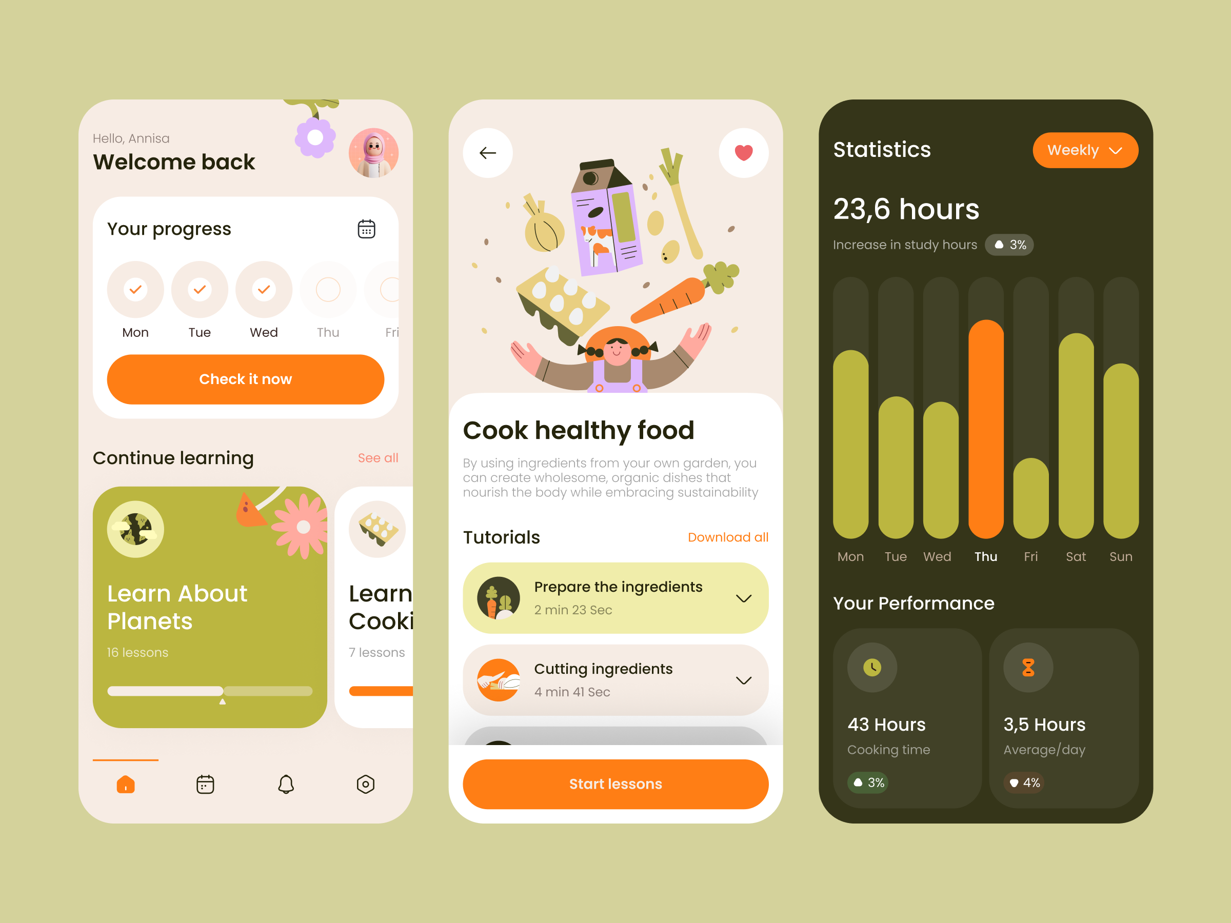 Example of Mobile App UI/UX Design (From 5 Screens)