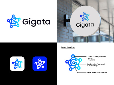 Engineering, Technology, Letter G logo design - Branding brand identity branding company logo creative logo engineering letter g logo logo logo design logo designer logo mark modern logo saas security logo security service security team logo software logo startup business team technology