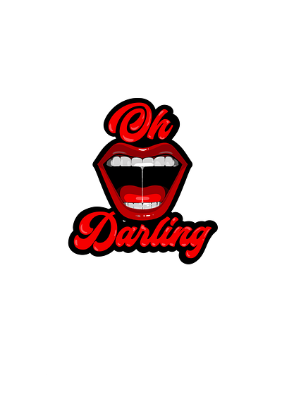 Should I eat you, darling? branding design digital drawing digital illustration graphic design hand drawn illustration logo logo design mascott