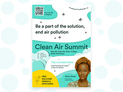 OwnAir - Clean Air Flyer branding flyer graphic design illustration paper cut poster visual design