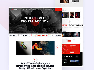 Next Level Digital Agency Landing agency awesome design branding creative design design illustration top designer typography ui web design