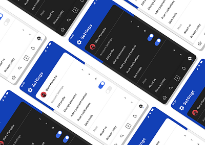 Setting page design dailyui dailyuichallenge design figma mobileapp settingpage ui uidesign