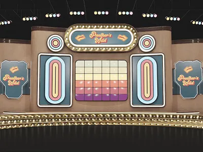 Creating 3D Scene for Online Game Show 3d 60th game show scene tv show