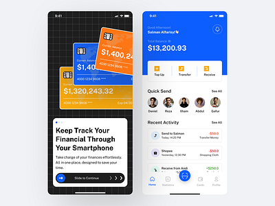 Financial Wallet Mobile Apps android apps bank card designapps financeapp financial investment ios mobileappdesign mobileapps moneyapps transaction transfer ui uitrends uiuxdesign userinterface ux