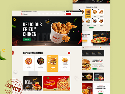 Foodking-fast food & Resturent web design agency awesome design branding creative design design illustration top designer typography ui web design