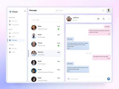 Team Communication Dashboard UI cleanui collaborationtool dashboarddesign designexploration designinspiration exussdesign interfacedesign messageappui minimaldesign modernui productivityapp projectmanagement softgradients teamcollaboration teamcommunication uidesign userexperience uxdesign webappdesign workspacedesign
