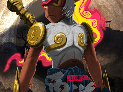 Pokemyth: Xiyou_Wukong fanart illustration infernape pokemon pokemyth wukong