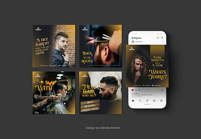 Instagram Post Design for Barber Shop branding design flyer graphic design illustration post design poster social media design typography vector