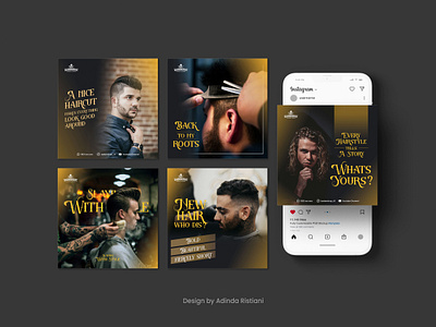 Instagram Post Design for Barber Shop branding design flyer graphic design illustration post design poster social media design typography vector