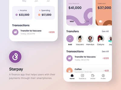 Starpay - UI Motion Exploration after effects animation app branding clean data design finance gif interactions mobile money motion principle prototpe transactions typography ui user flow ux