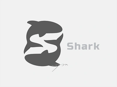 S - Shark Logo beach brand branding fish gym logo logo designer logotype ocean s s logo sea shark shark logo simple simple logo smart logo sport water wild