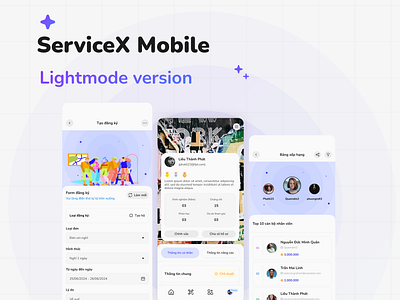 ServiceX app branding color design illustration miniapp ui ux