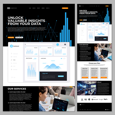 Web Design sample for Analytics design graphic design ui