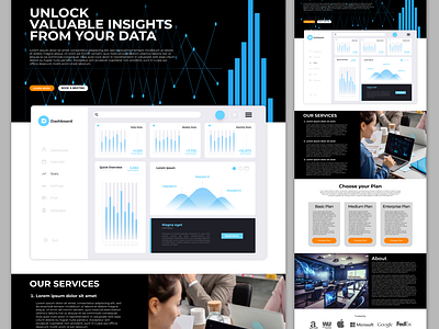 Web Design sample for Analytics design graphic design ui