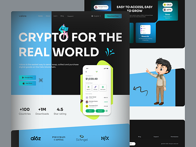 Crypto Website Design Concept bitcoin blockchain crypro exchange crypto crypto currency crypto plarform crypto trading crypto wallet crypto web cryptocurrency design ethereum exchange site ui ux web web design website