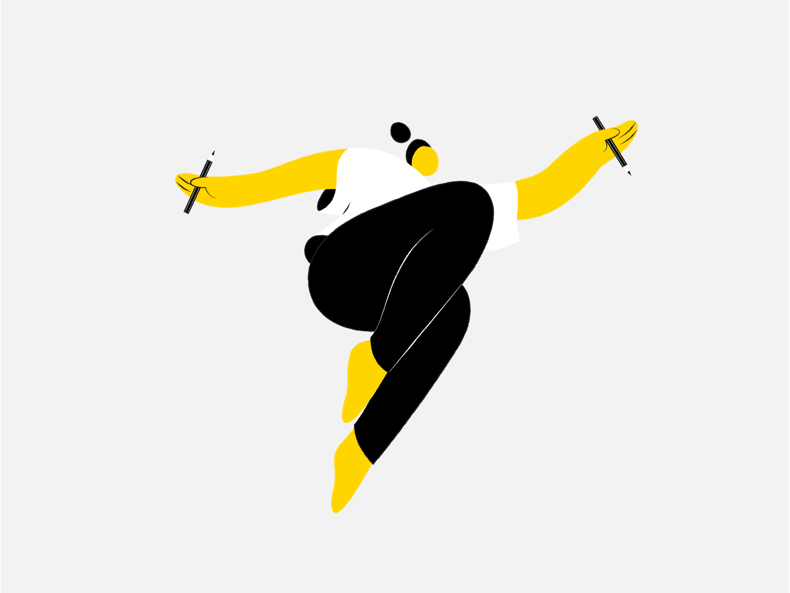 Creative Enthusiasm character character design character illustration darren brown female flat illustration illustrator jump motion graphics pose texture vector woman