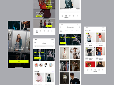 Ecommerce Mobile App agency app app design design ecommerce fashion fashion app fashion store minimal design mobile app mobile ui online shop ui ui kit web website