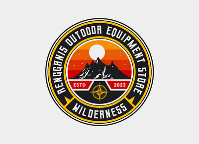 Rengganis Outdoor Equipment Store adventure apparel badge badgedesign branding design graphic design illustration logo logo designer logodesign logodesigner logomaker outdoor outdoor gear retro typography vector wilderness wilderness adventure