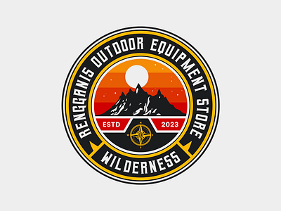 Rengganis Outdoor Equipment Store adventure apparel badge badgedesign branding design graphic design illustration logo logo designer logodesign logodesigner logomaker outdoor outdoor gear retro typography vector wilderness wilderness adventure