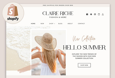 Aesthetic Shopify Theme Design online shop online store shopify customization shopify design shopify template shopify theme shopify theme store web banner website template