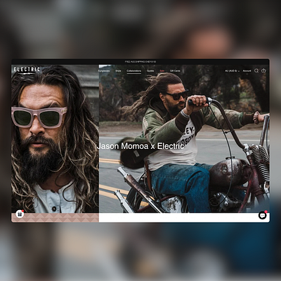 Electric Eyewear Homepage Design ui ux web website