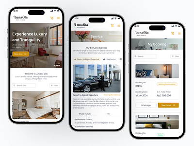 LunaOla - Integrated Services for Villa Vacation Experience app application apps design logo mobile mobile app mobile design mobileapp typography ui ui design uidesign uiux ux uxdesign uxui villa web design website