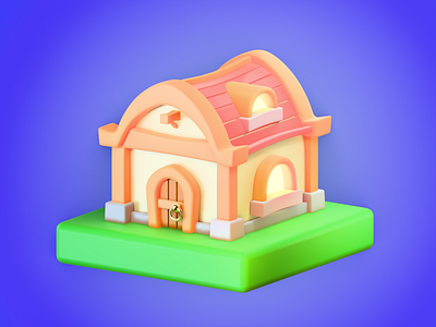 Pastel style 3D Home 3d 3d art 3d assets 3d blender 3d clay render 3d design 3d home 3d illustrations 3d object 3d pastel style model 3d render 3d web assets 3d wireframe render blender branding c4d graphic design motion graphics pastel pastel style