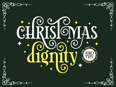 Christmas Dignity - Swirl Serif Font alternate font boho font christmas font design display font eighties font elegant font font fonts lettering modern font old font retro font serif font swash font swirl font typeface typography vintage font