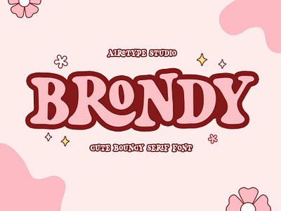 Brondy - Cute Retro Serif Font boho font bold font classic font cute font festive font font fonts handwriting holiday font lettering ligature ligature font old font playful font retro font school font serif font typeface typography vintage font