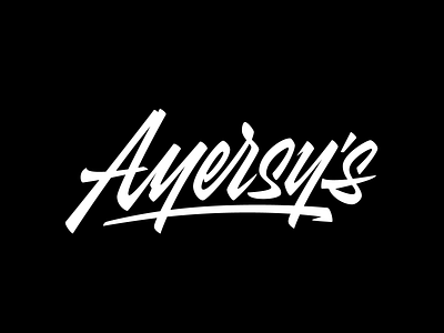 Ayersy's calligraphy font lettering logo logotype typography vector