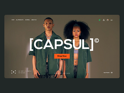 [CAPSUL]© - Streetwear Clothing Brand branding clean design diversity fashion green hero hero section minimal minimalist phthalo street street wear techwear ui ui design ui ux design ux ux design website