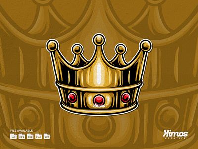 Crown Vector Illustration branding character crown design e sport gamers gaming graphic design icon illustration king logo mascot sport twitch ui ux vector