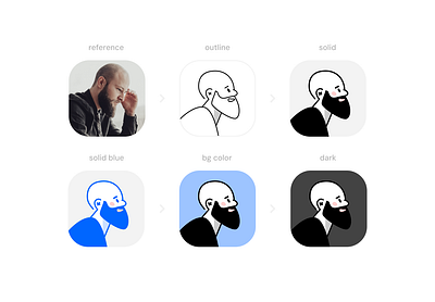 Personal Brand - pfp avatar beard branding illustration logo