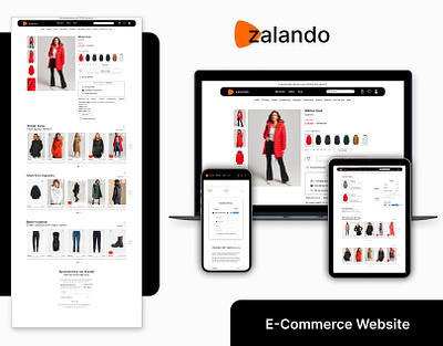 E-commerce Website cloth website clothes design e commerce ecommerce website figma graphic design mobile ui ux website white and black website zalando