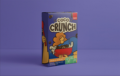 COCO CRUNCH CEREAL branding creative design digital illustration graphic design illustration logo logo design package design typography vector vectorart