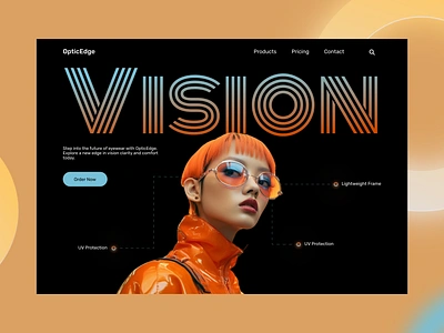 OpticEdge || Homepage design e commerce eyewear futuristic design homepage design landing page opticedge stylish optics ui uiux user interface vision visual design web design web layout