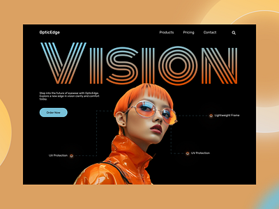 OpticEdge || Homepage e commerce eyewear fashion eyewear fashion tech futuristic design goggles homepage design landing page opticedge product showcase stylish optics ui design uiux user interface vision visual design web design web layout