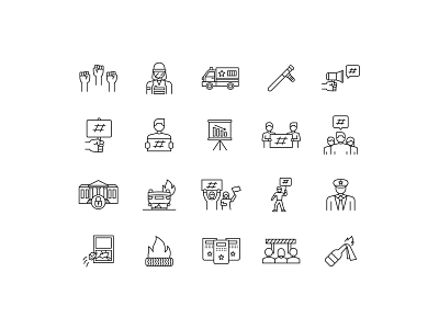 Protest Icons icon icon design icon set protest protest icon protest vector vector icon