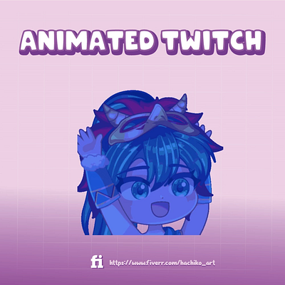 HYPE animated emotes By @hachiko__art anime