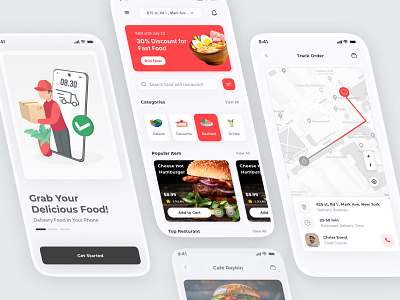 Food Delivery App food app food delivery app hyperrealism modern classic design trends2024 ui design uiux2024