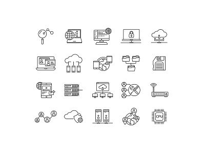 Internet and Technology Icons graphicpear icon design icon set internet internet icon technology technology icon vector icon