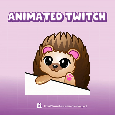 Bongo hedgehog animated emotes By @hachiko__art anime