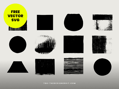 Grunge Texture Vector Shapes & Elements (Free SVG) freebies