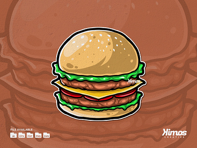 Burger Vector Illustration branding burger cartoon character design fast food food graphic design hamburger icon illustration junk food logo mascot menu restaurant street food ui ux vector