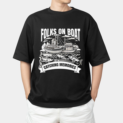 Folks on Boat T-shirt Design boat t shirt design boat tshirt design folks on boat tshirt design t shirt t shirt design t shirt designs t shirts tshirt tshirt design tshirts