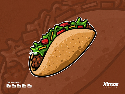 Tacos Vector Illustration branding character design food graphic design icon illustration junk food logo mascot menu restaurant street food tacos ui ux vector