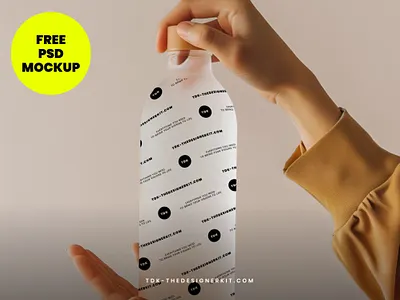 Frosted Bottle Mockup (Free PSD) freebies