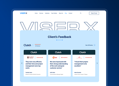 VISER X Website Client Feedback UI Design best application client feedback clutch design food voucher app human centered design illustration logo mobile app modern website ui ui animation ui design ui ux ui ux design ux ux design viserx website website design