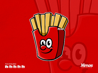 French Fries Vector Illustration branding character design french fries graphic design illustration logo mascot ui ux vector